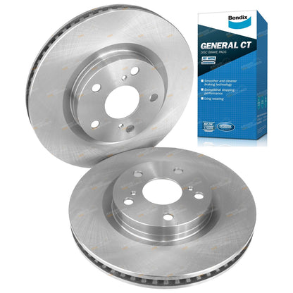 Front Disc Brake Rotors & Bendix Pads for RAV4 (2005–2019)