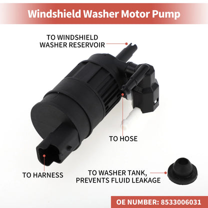 Windshield Washer Pump w/Grommet for Nissan (No. 28920BU000)