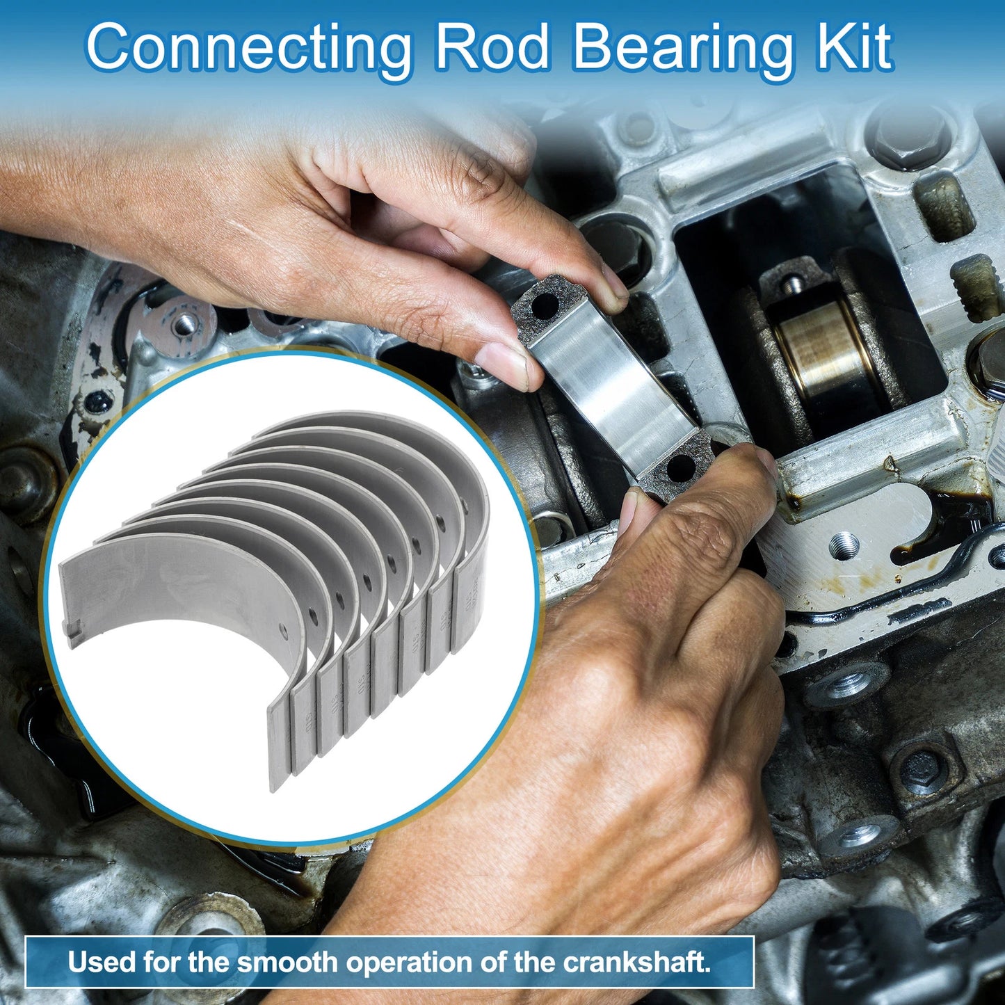 Set of 8 Connecting Rod Bearings for Toyota Dyna  No.1320244012