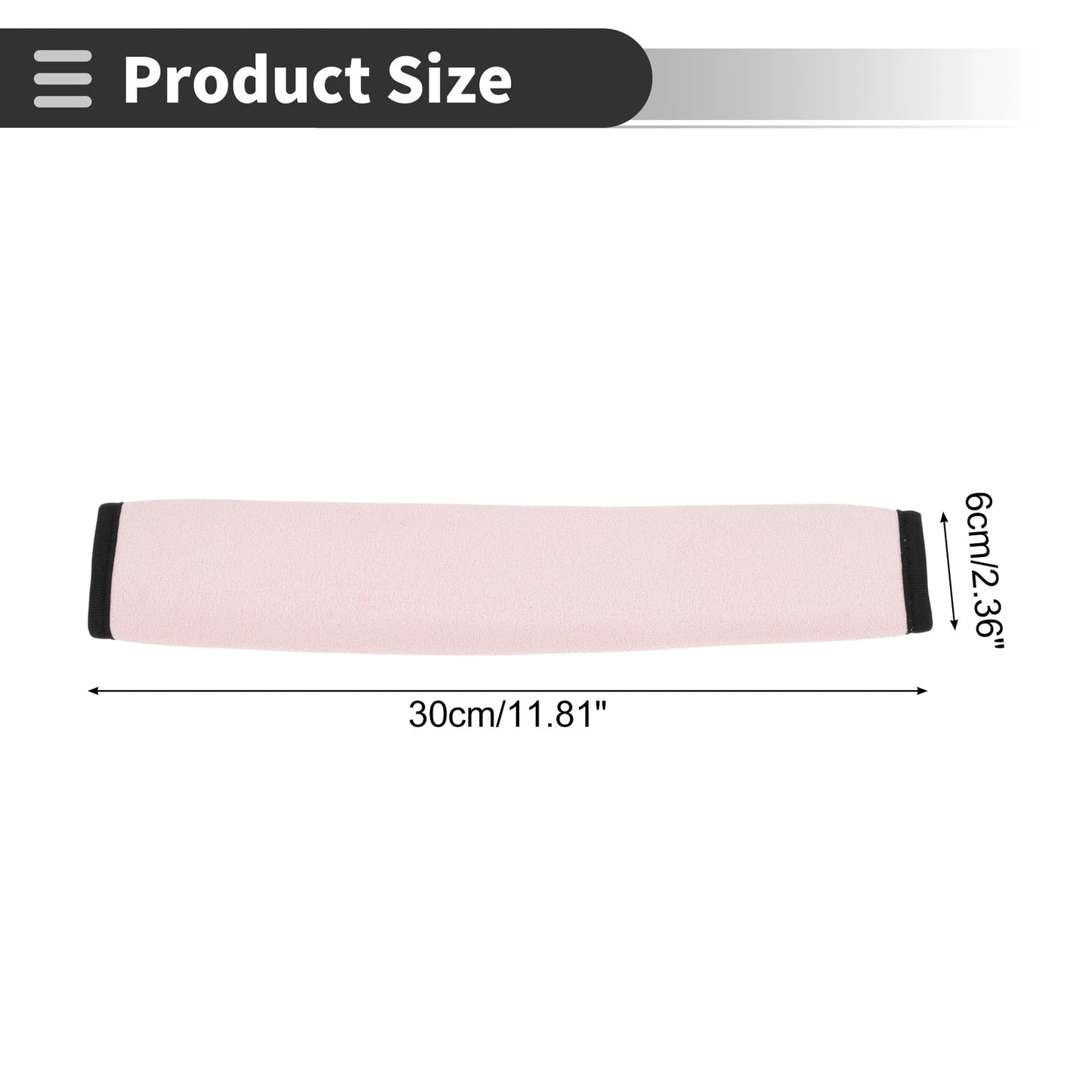 Set of 2 Pink Suede Seat Belt Cover Pads for Universal Fit (30cm)