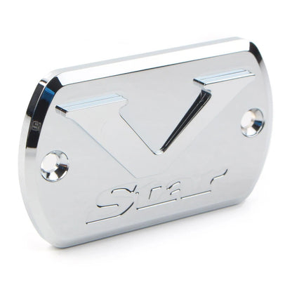 Front Brake Fluid Reservoir Cover for Yamaha V Star XVS 650/950/1100/1300 (Chrome)