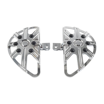 2X Rear Passenger Footrest Floorboard for Harley Touring Softail  Chrome