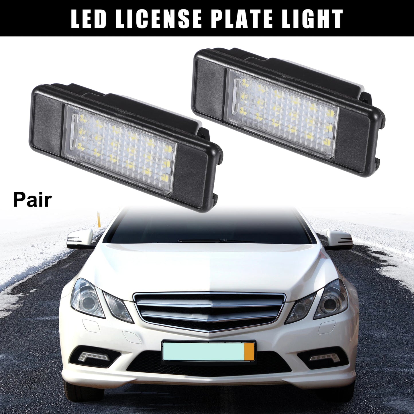 1 Pair LED Error Free License Plate Light for Mercedes-Benz Sprinter (2010–2023)
