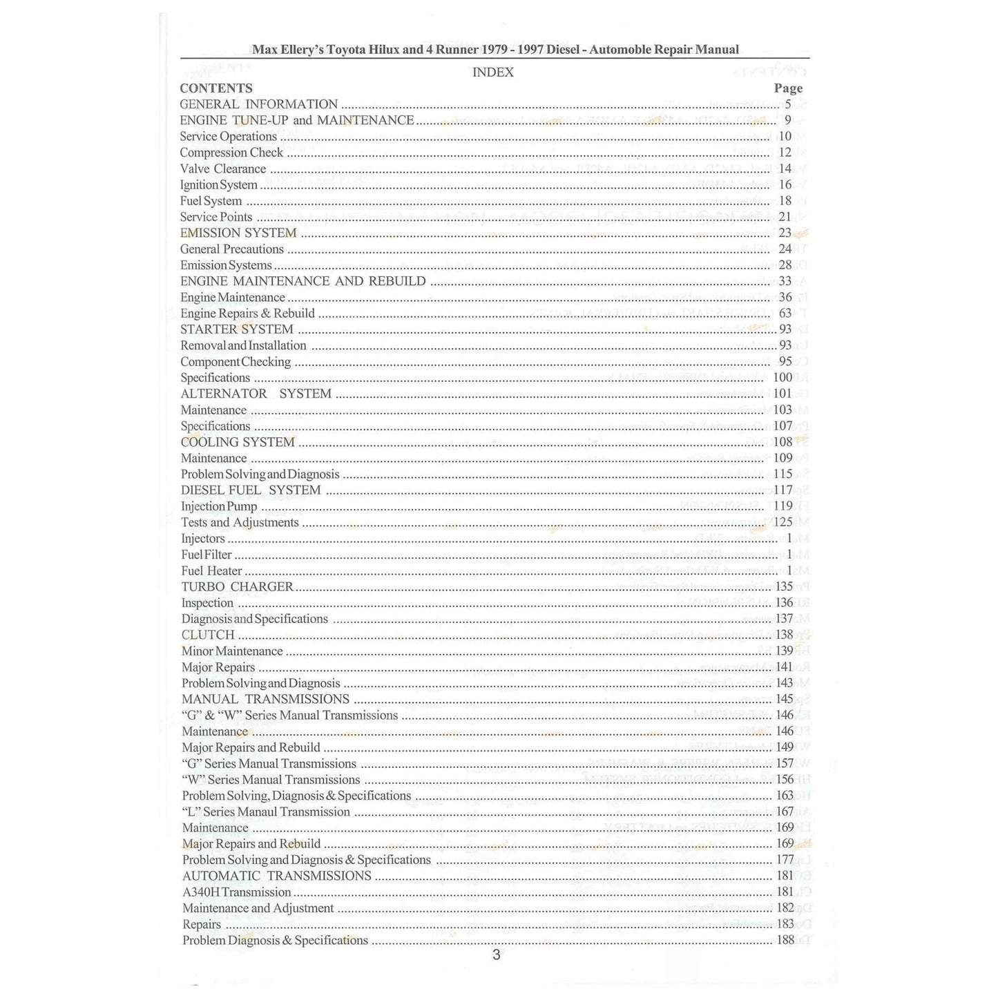 Workshop Manual for Toyota Hilux Diesel (LN40–LN55)