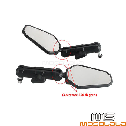 Universal Adjustable Side Rearview Mirrors 8mm/10mm for Honda Suzuki Yamaha