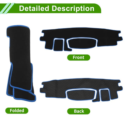 Dashboard Cover for Toyota Roomy Tank (2016–2020) Black Blue Anti-Slip