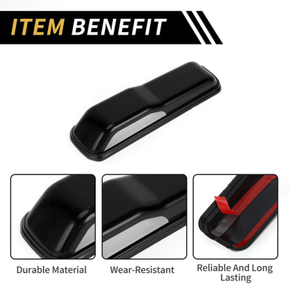 2X Engine Hood Hinge Cover Trim for Jeep Wrangler JL JLU (2018–2022) Black