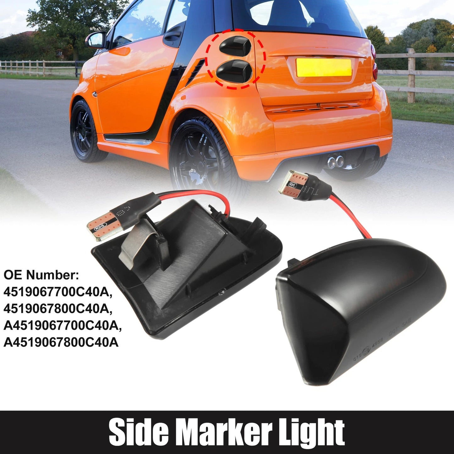 1 Pair Sequential Side Marker Lights for Smart (2000–2023) 4519067700C40A