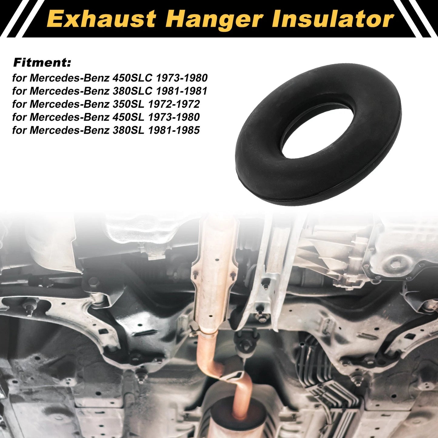 Muffler Exhaust Hanger for Mercedes-Benz 450SLC (1973–1980) 1074920082 Rubber