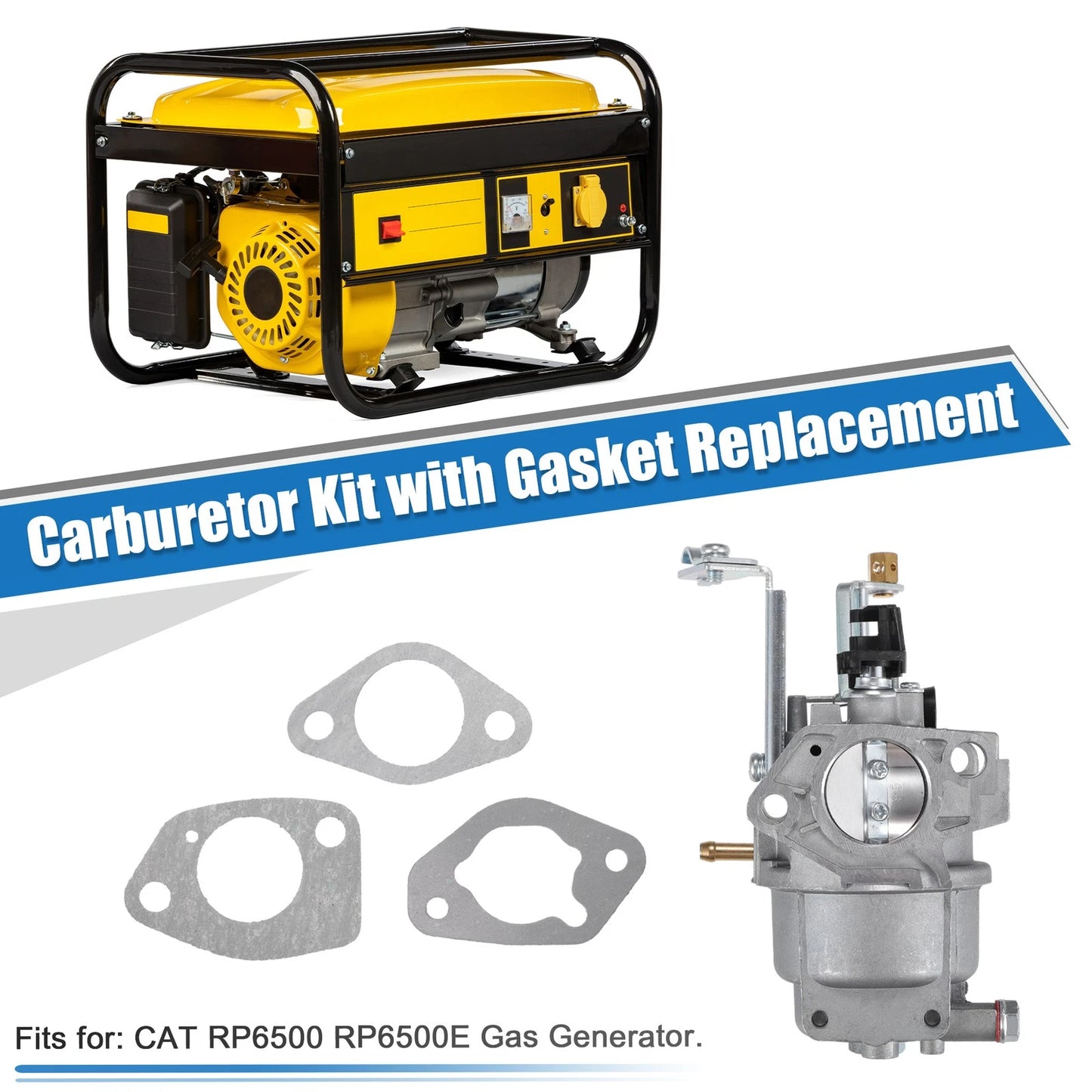 Set of 1 Carburetor Kit for Caterpillar RP6500 RP6500E (Gas Generator)
