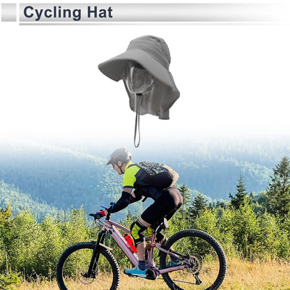 Cycling Hat with Neck Protection for Universal Fit (38x32cm)