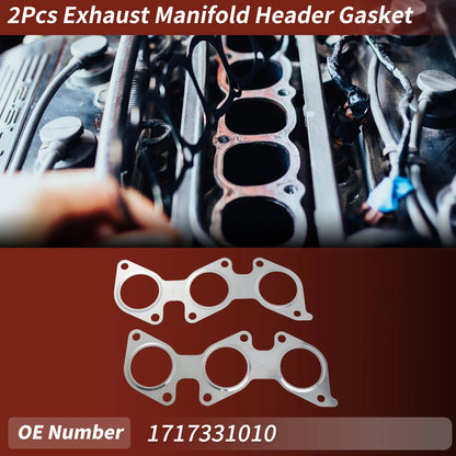 2X Exhaust Manifold Header Gasket for Toyota Tacoma (2006–2014) No. 1717331010