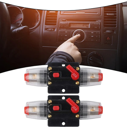 2 x Circuit Breaker 30A Resettable Fuse for Car & Marine Applications