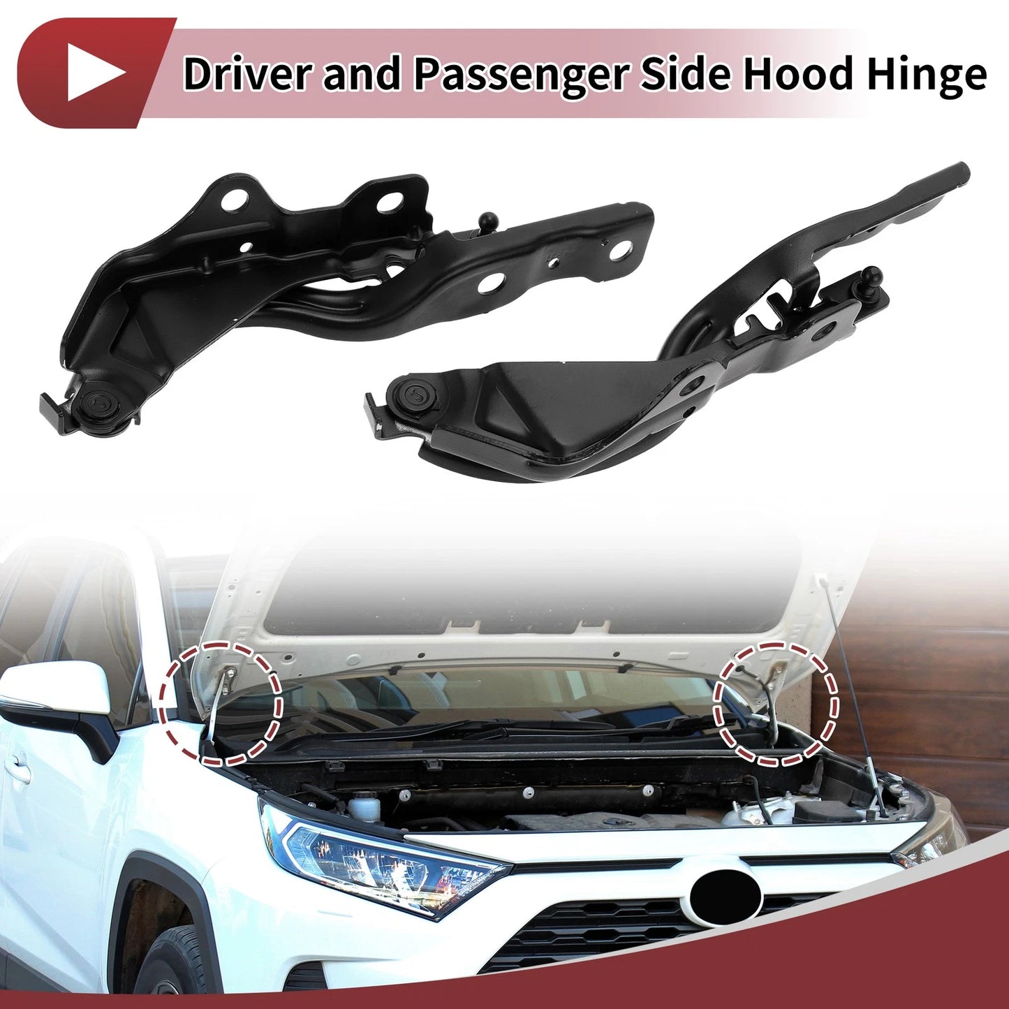 Hood Hinges for Hyundai Sonata (2015–2019) 79120C1000 1 Pair