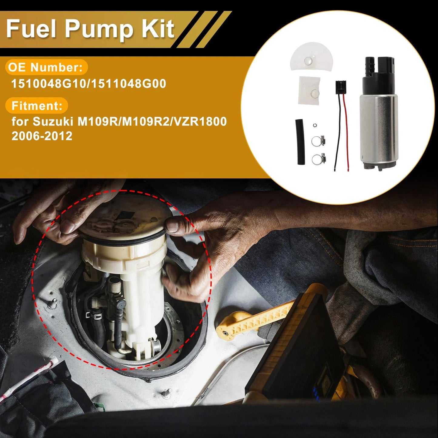 Fuel Pump for Suzuki M109R/M109R2/VZR1800 (2006–2012) Replaces 1510048G10