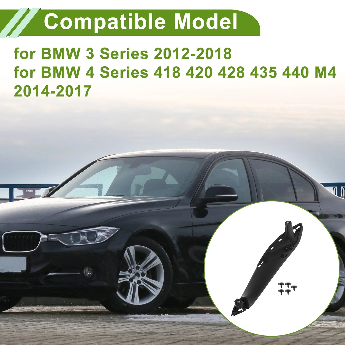 Door Panel Handle Pull Trim Cover for BMW 3 Series (2012–2018) No. 51417279312