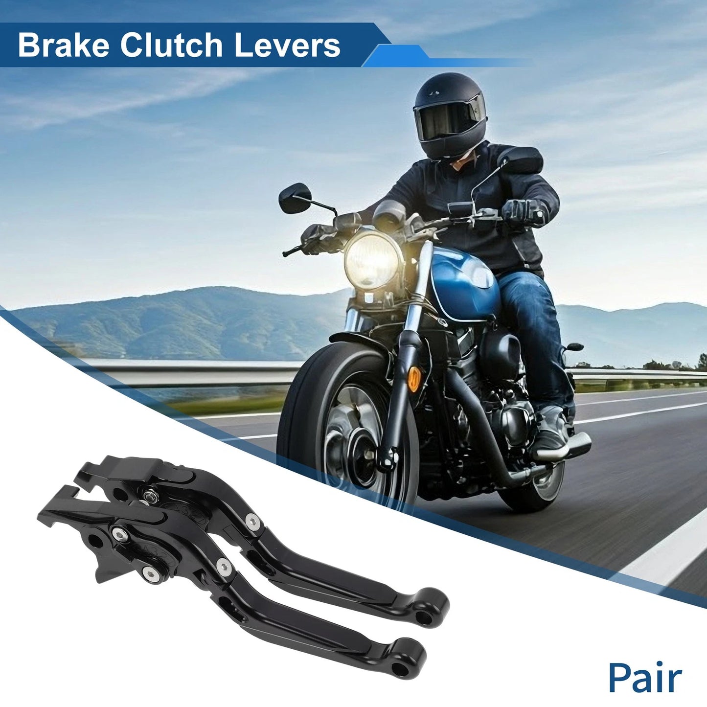 Short Long Brake Clutch Levers for Suzuki Hayabusa GSXR1300 (2008–2020) Black