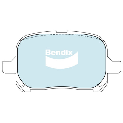 Set of 4 Bendix Front Disc Brake Pads for Toyota Estima (2000–2003)