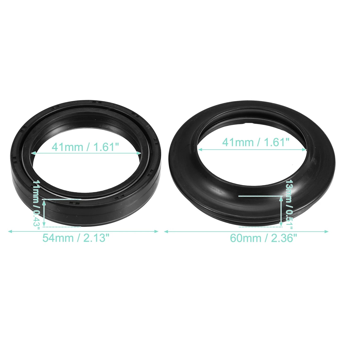 41x11mm Front Fork Shock Oil Seal Set for Kawasaki ZX600 (1993–2006)