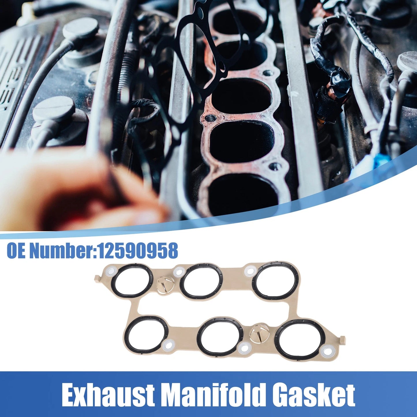 Lower Intake Manifold Gasket for Buick LaCrosse, Saturn Outlook (2005–2009) No. 12590958