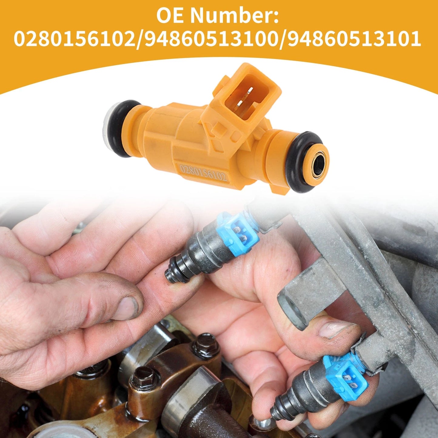 1 Pc Fuel Injector No. 0280156102/94860513100 for Porsche Cayenne (2003–2006)