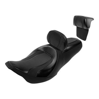 Black Rider Passenger Seat Backrest for Harley Electra Road King Glide (14-23)