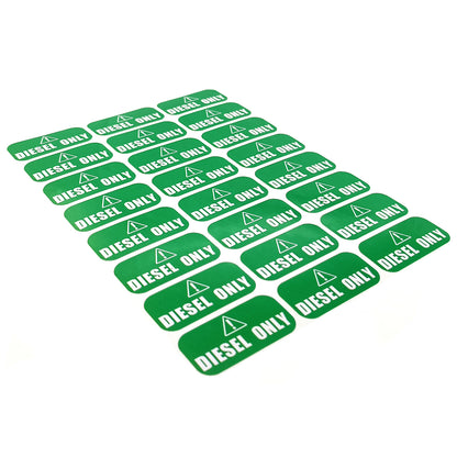Diesel Only Vinyl Stickers for Truck (Safety Decals)
