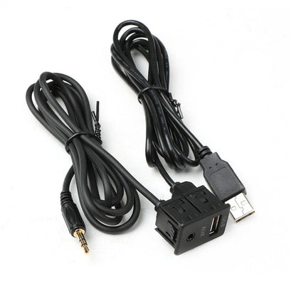 150cm USB Extension Cable Adapter for Car Dash Mount AUX Panel