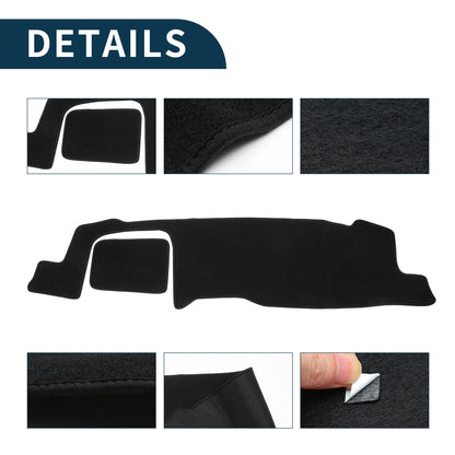 Dashboard Cover Mat for Suzuki MR52S/MR92S (2020–2024) with Sticker Black Set