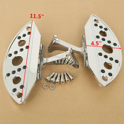 Chrome Semi-Circle Floorboards for Harley Touring Road Glide (1993-2025)
