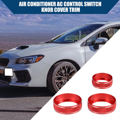 Set of 1 Air Conditioner Control Switch Knob Cover for Subaru Impreza (2017–2023) Red
