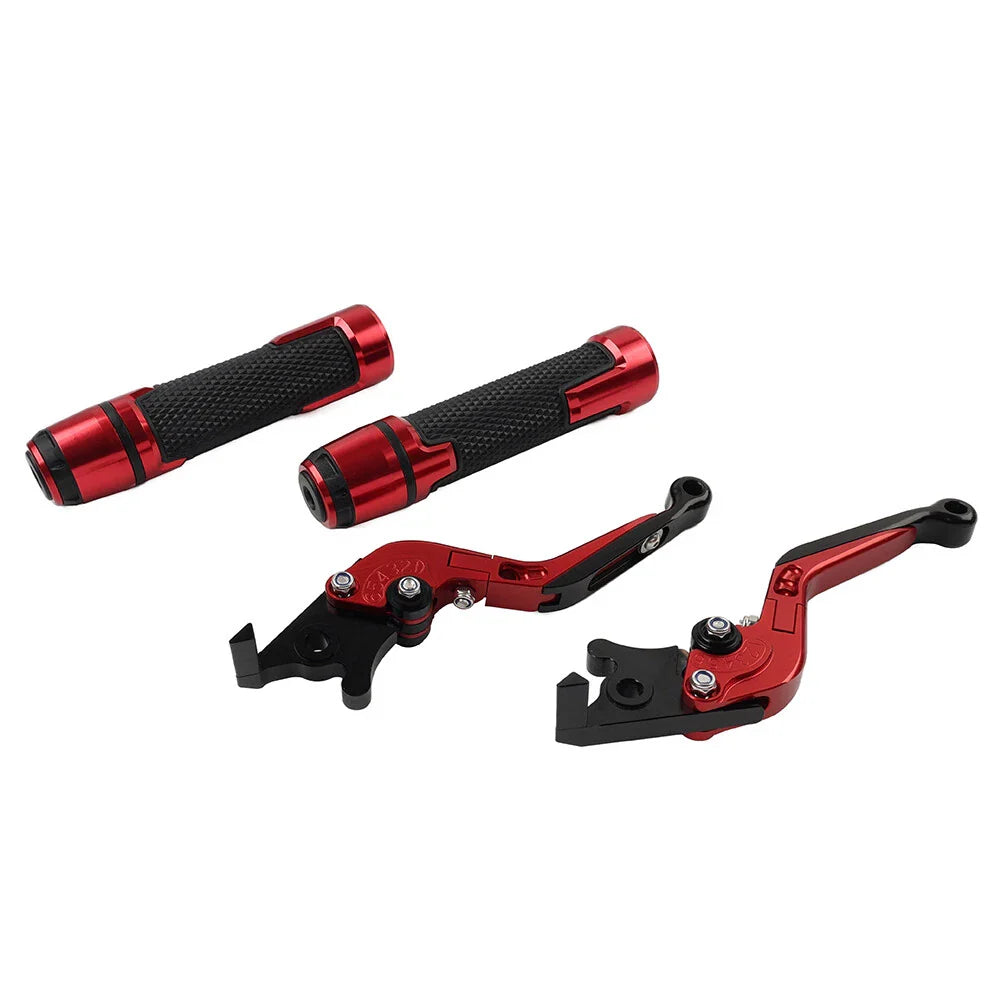 Red Extendable Brake Clutch Levers Grip Set for BMW S1000R S1000RR (2014-2023)
