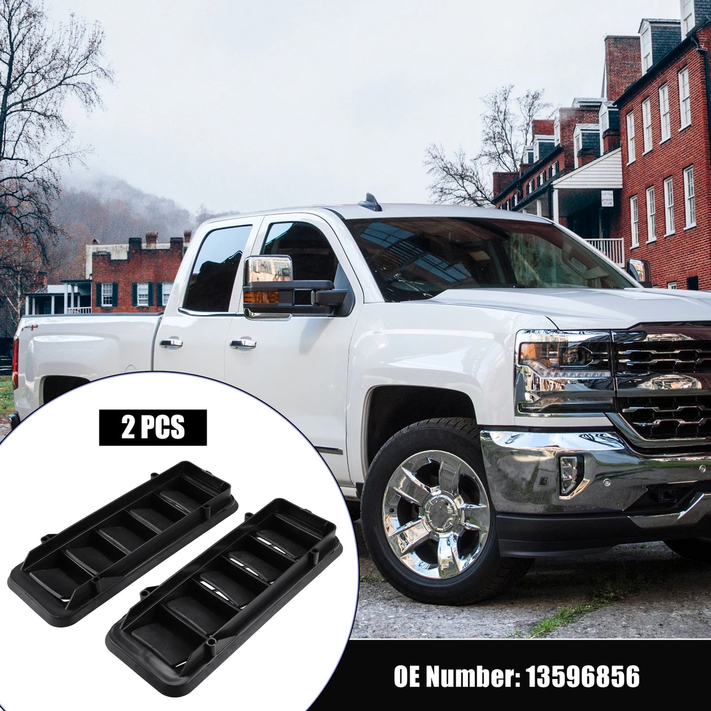 Set of 2 Back Panel Air Vent Grilles for GMC Chevrolet Silverado