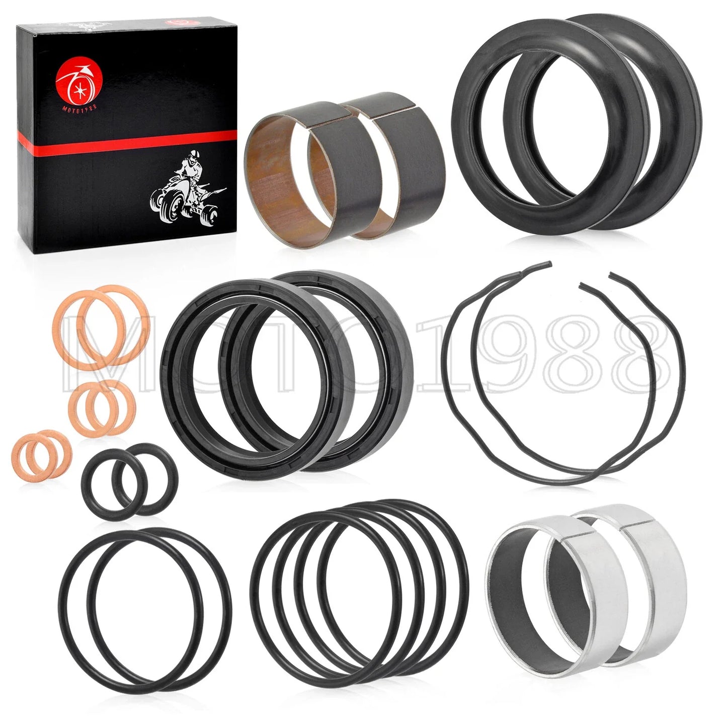 Fork Bushing Dust Oil Seals Kit for Suzuki GSX-R600/750 Bandit 1200 (1999–2007)