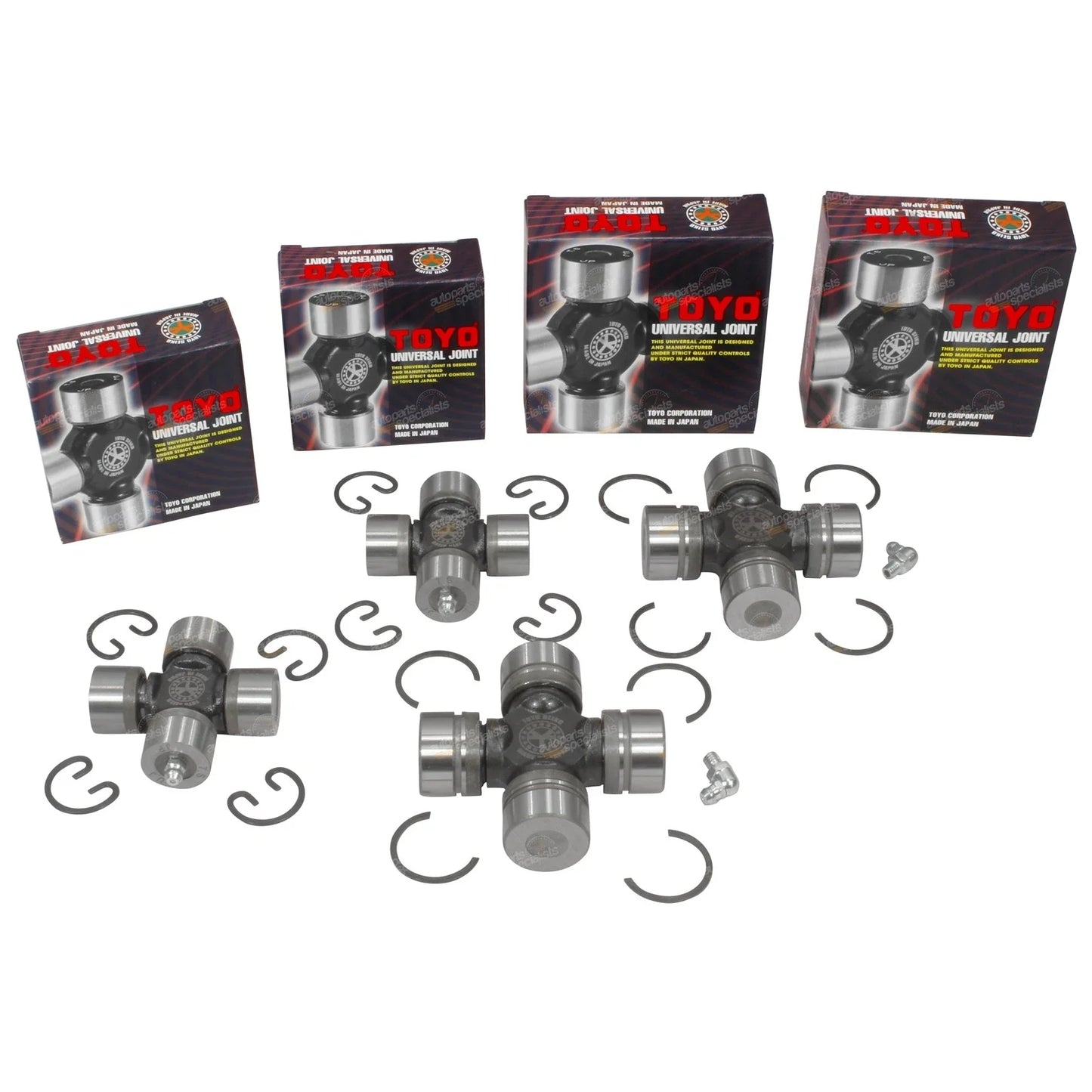 Universal Joint Kit 4x Front+Rear for Pajero NF NG (1988-1991)