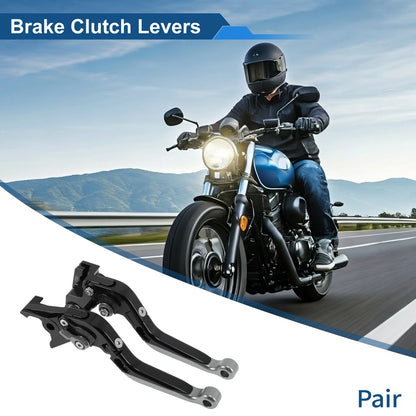 Short Long Brake Clutch Levers for Kawasaki Z650RS (2022) Black Titanium 1 Pair