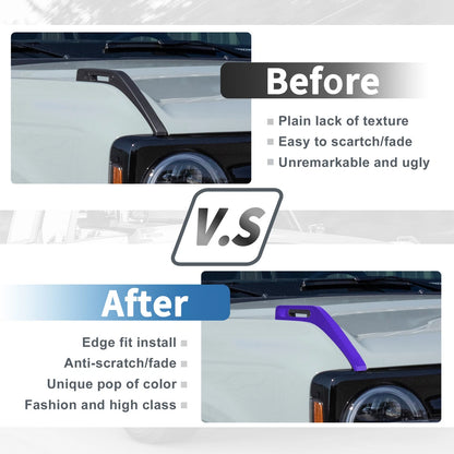Hood Hinge Cover for Ford Bronco (2021–2024) - Purple Trail Sight Trim