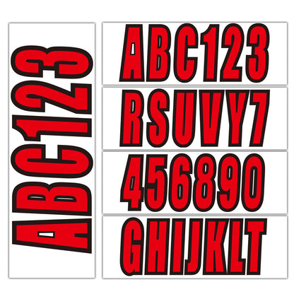Set of 4 Custom 3" Boat Registration Numbers & Letters Stickers