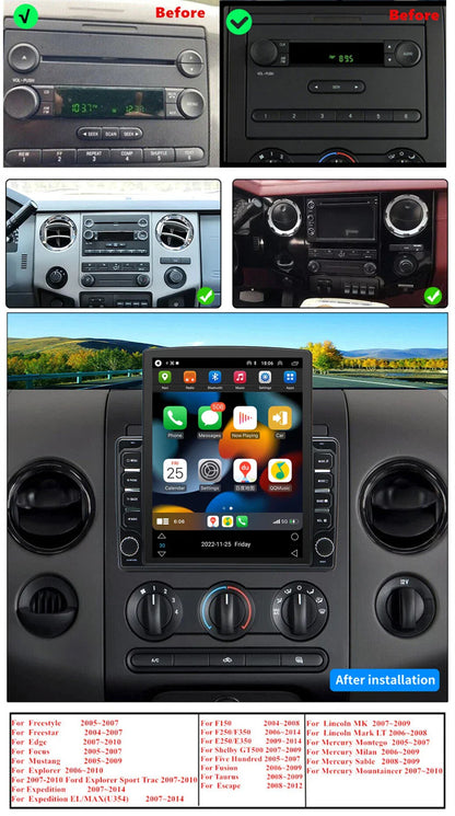 9.7'' Carplay Car Stereo GPS Navigation for 2004-2008 Ford F150