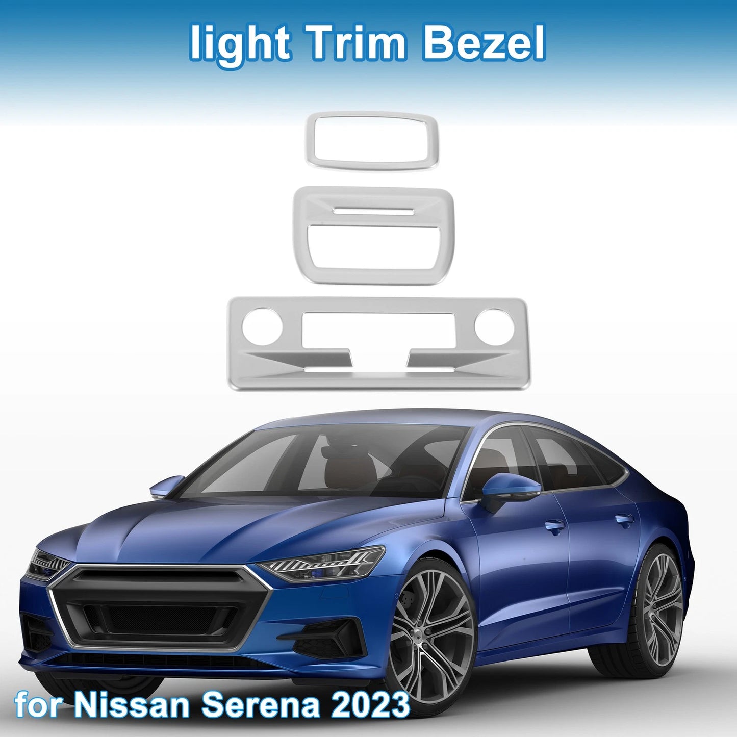 Light Trim Bezel for Nissan Serena (2023) Silver Tone