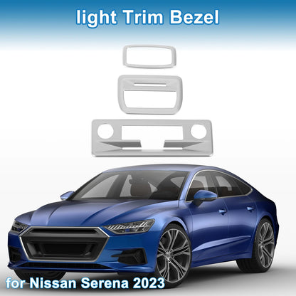 Light Trim Bezel for Nissan Serena (2023) Silver Tone