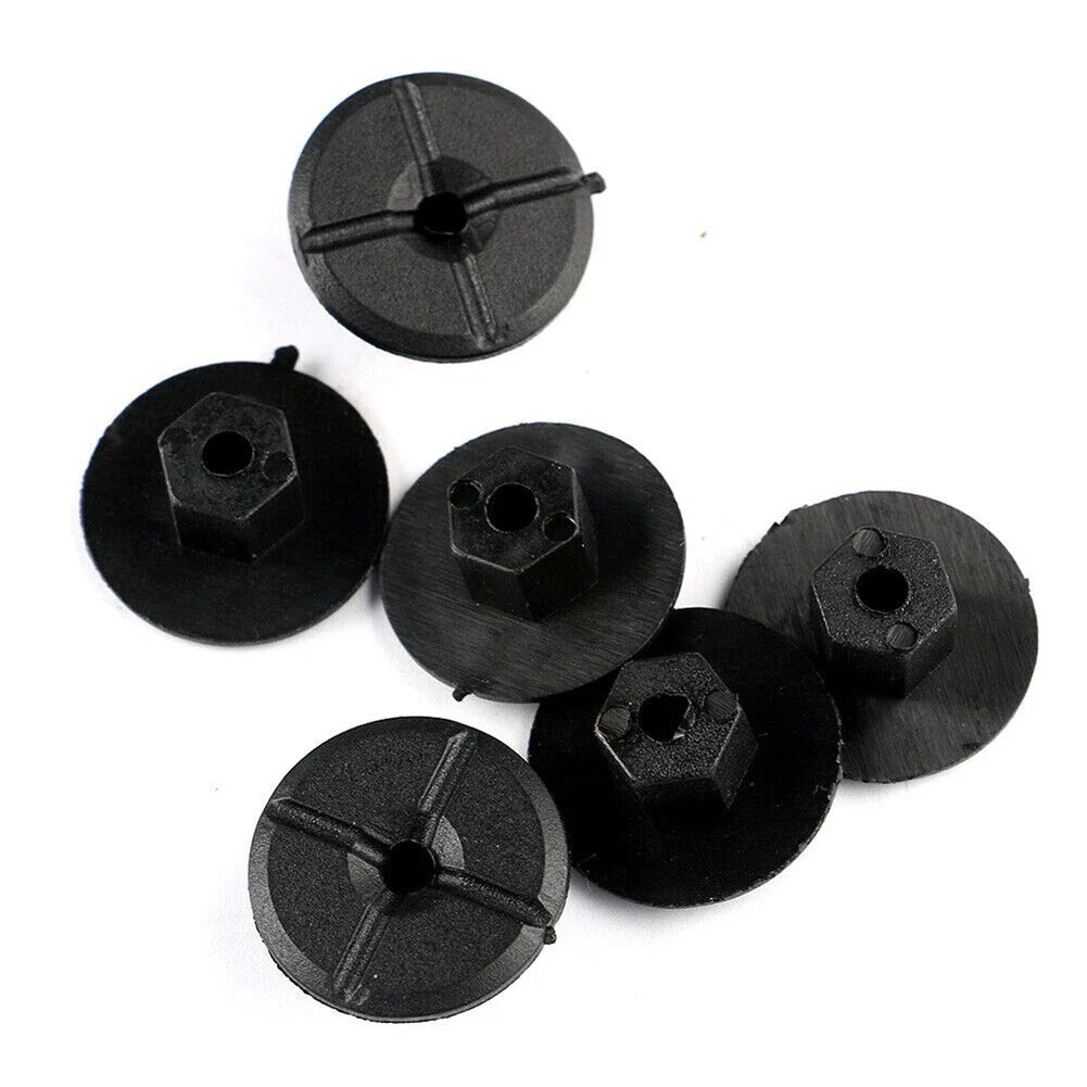 Pack of 10 Black Liner Plastic Nuts for Mercedes W201 (1982–1993)