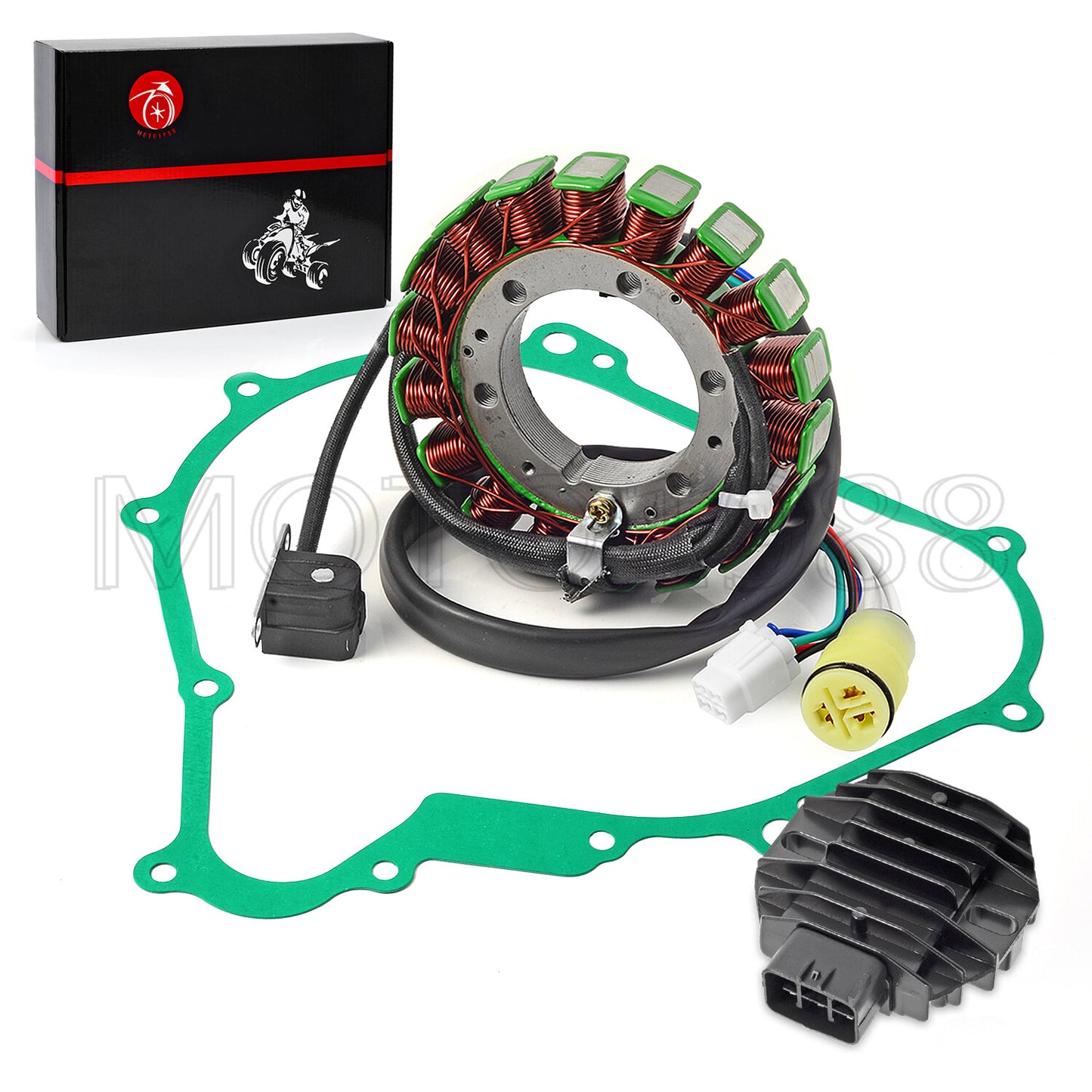 Stator & Regulator Rectifier with Gasket for Yamaha Kodiak 400 450 (2003–2006)