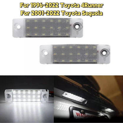 Pair LED 6000K Plate Lights for Toyota 4Runner Sequoia (1996–2022)