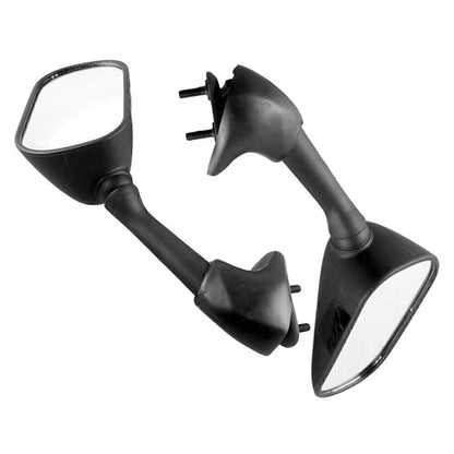 Set of 2 Rearview Side Mirrors for Yamaha YZF R6 (2001–2002) Aluminum Black