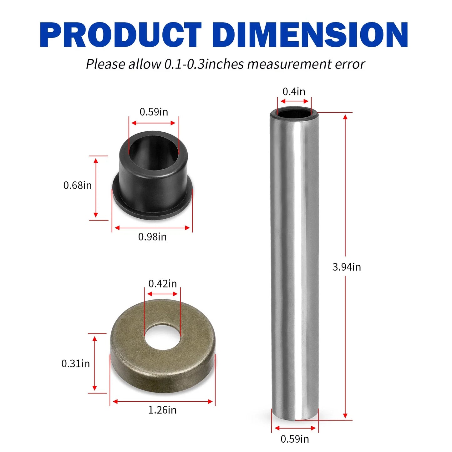 Upper J-Arm Bearing Bushing Rebuild Kit for Yamaha Banshee 350 (1987–1990)