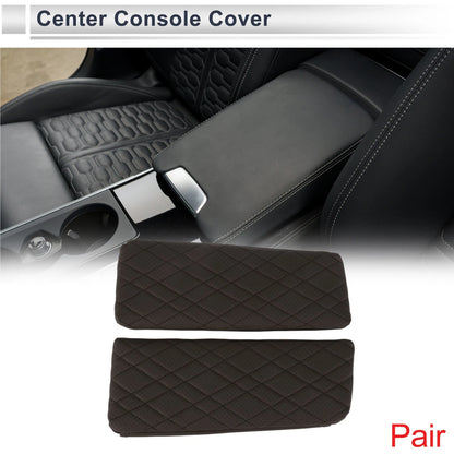 Center Console Cover with Storage Bag for BMW 7 Series (2016–2022) Deep Brown