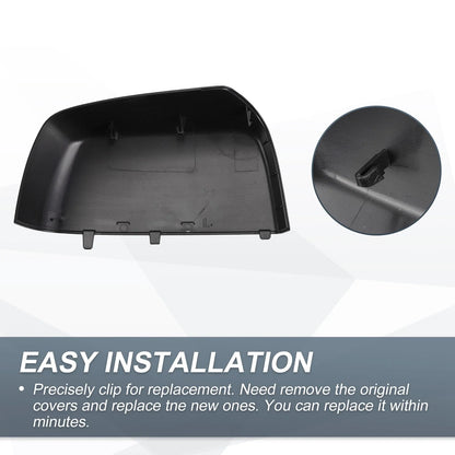 Left Side Rearview Mirror Cover Cap Gloss Black for Chevrolet Colorado & GMC