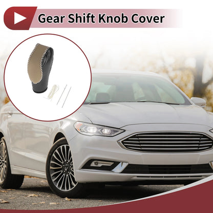 Gear Shift Knob Cover for Ford Fusion (2013–2016) Black Beige