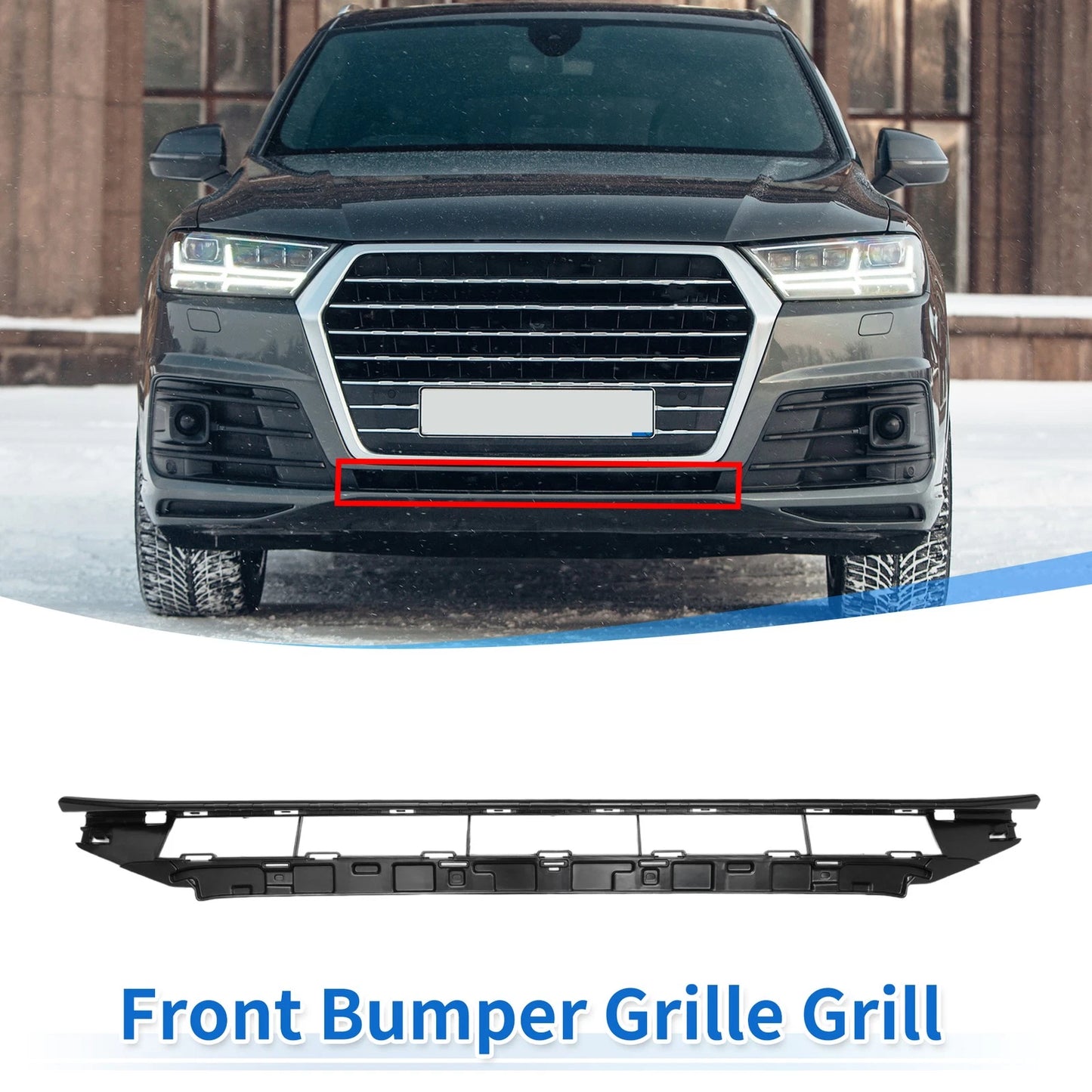Front Lower Bumper Grille for Audi Q7 (2007–2015) No.4M0807647A Black